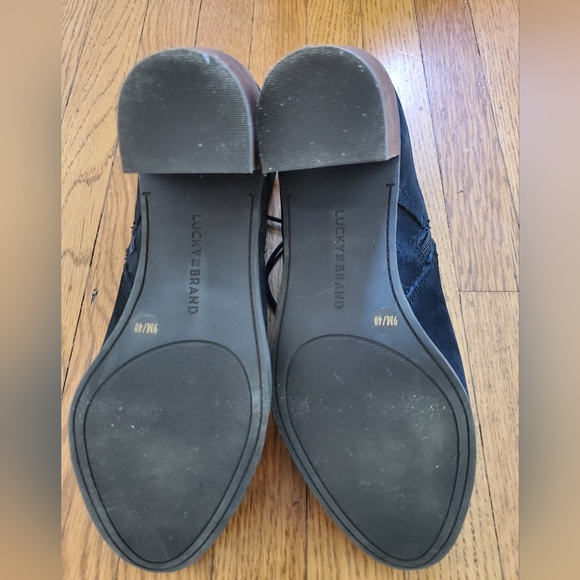 Lucky Brand Black PERSEE Lace Up Booties with side zipper - size 9 - Picture 3 of 5